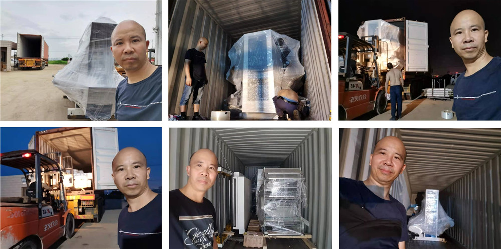 5. Printing machine ordered by customers in the Middle East are shipped in two containers and loaded in one day.