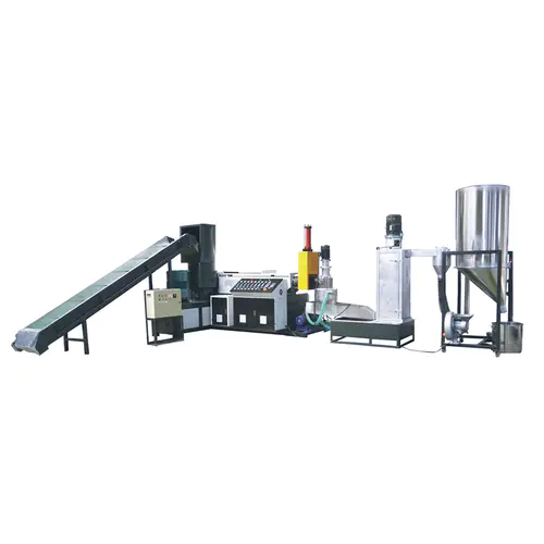 Die cutting plastic recycling machine