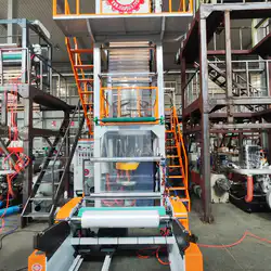 Korea customer online test machine,single layer single winder film blowing machine.