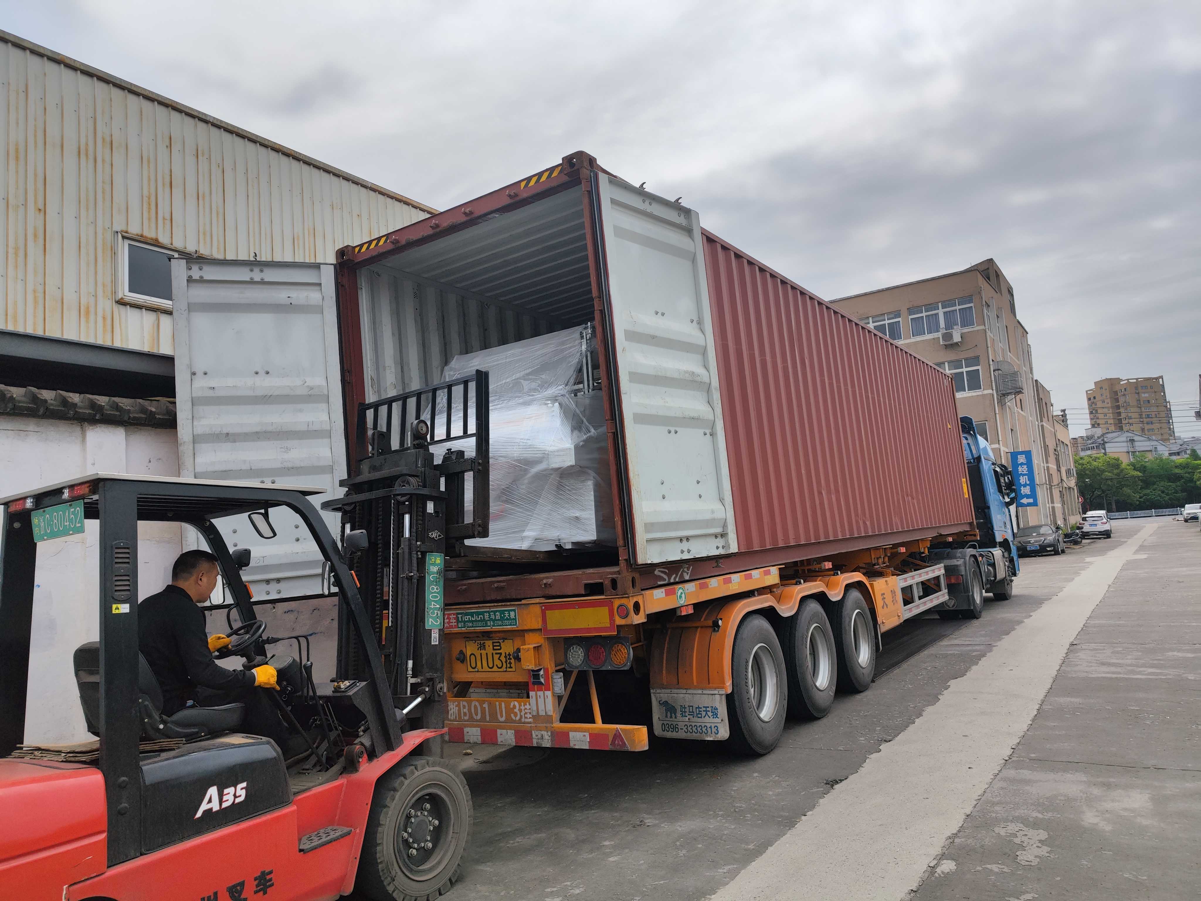 The Korean bag-making machine and film blowing machine delivered successfully.