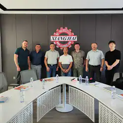 Russia customers visit factories offline and communicate with engineers.